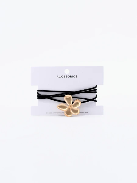 CHOCKER FLOR DORADO