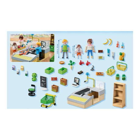 Supermercado con Caja Registradora Playmobil con Figuras 65 Piezas