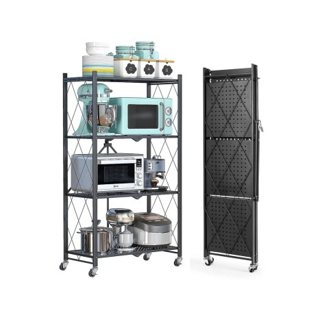 Estanteria Plegable Metalica 4 Estantes Con Ruedas Rack Estanteria Plegable Metalica 4 Estantes Con Ruedas Rack