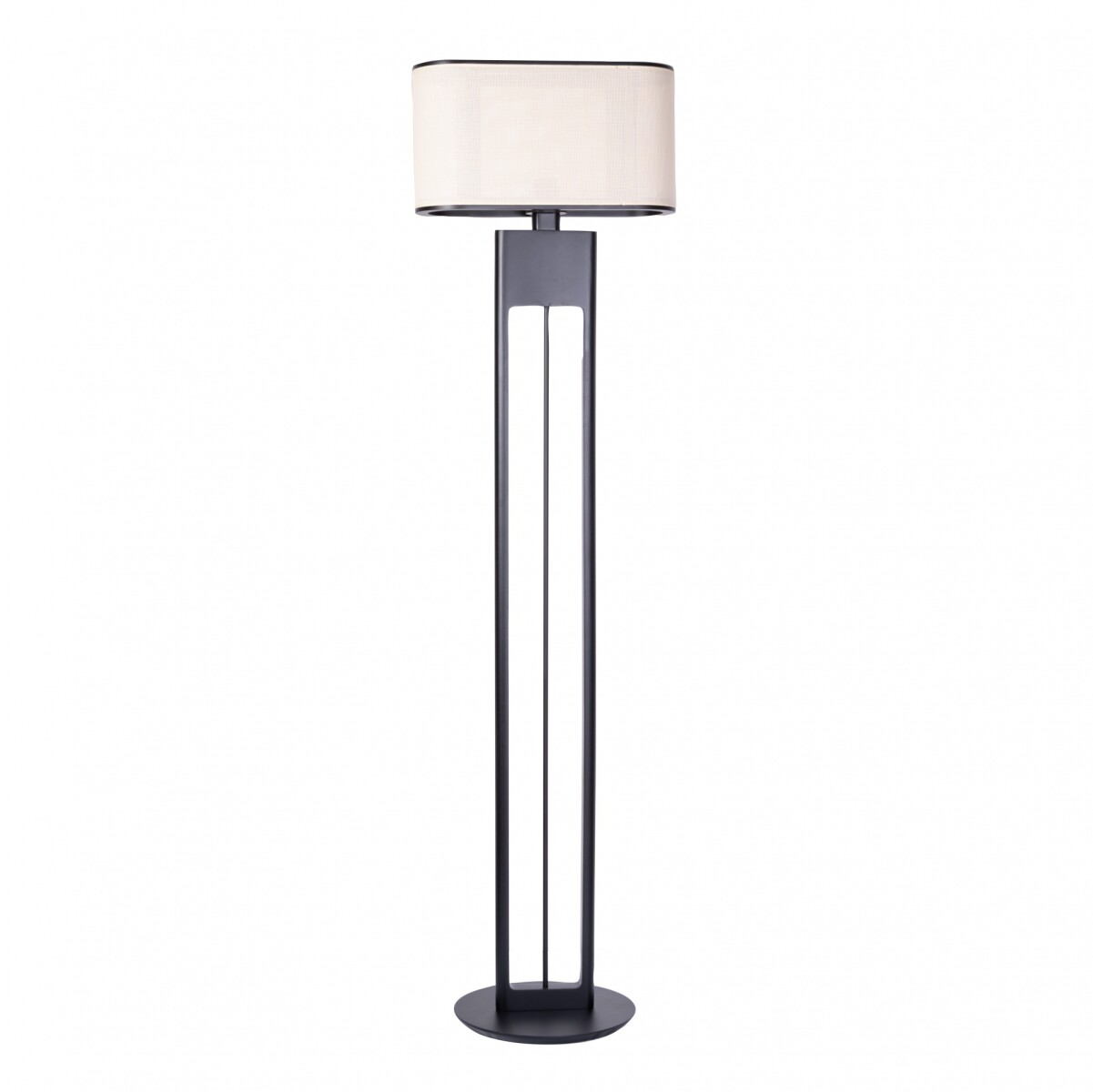 LÁMPARA DE PIE - MADERA NEGRO ELIPTICO 