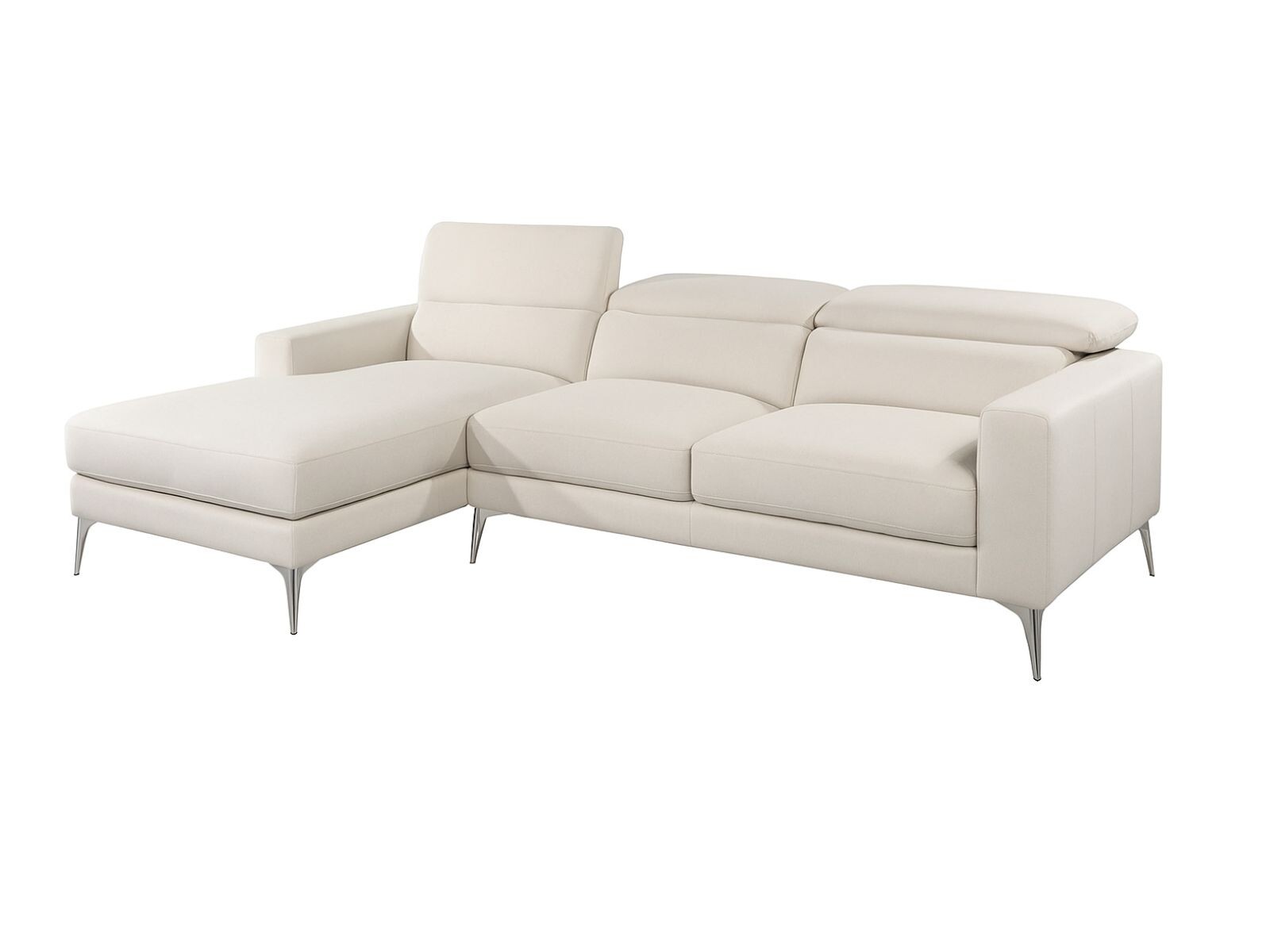 Sofá Chaise MILO en Tela Easy Clean - Beige 