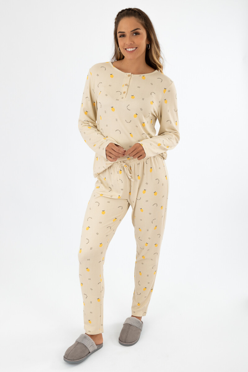 Pijama hello lemons Marfil