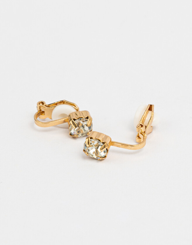 Aros Clips Con strass Aros Clips Con Strass - Dorado