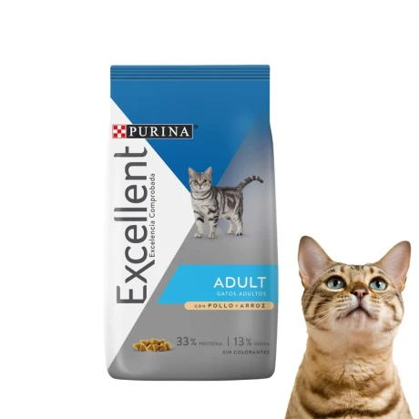 EXCELLENT ADULTO GATO POLLO Y ARROZ 3KG Excellent Adulto Gato Pollo Y Arroz 3kg