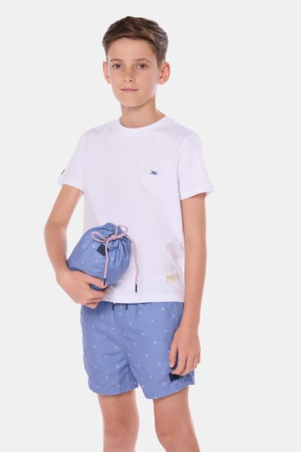 SHORT DE BAÑO ESTAMPADO Azul