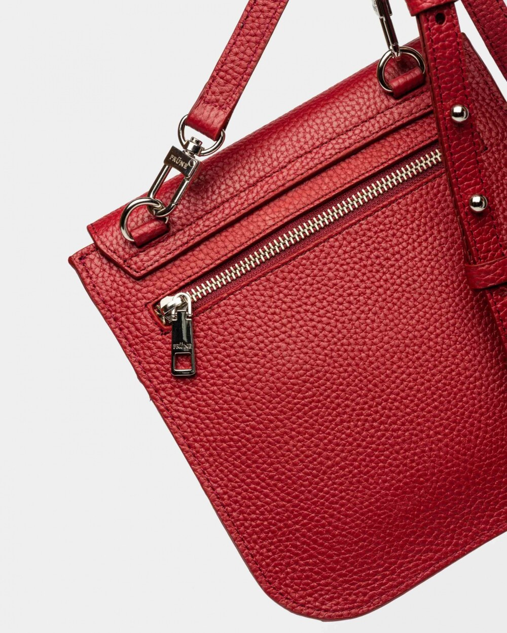 Mini Bag Liana En Cuero Graneado Rojo