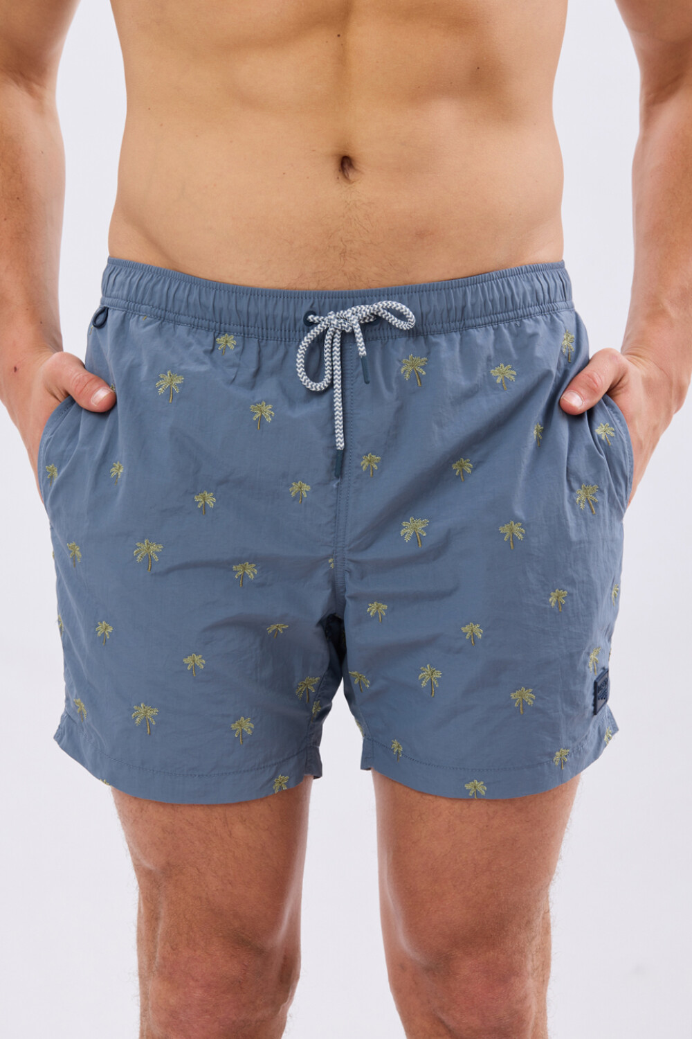 SHORT DE BAÑO BORDADO Piedra