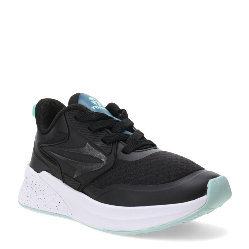 Championes Infantiles Topper Negro - Verde Agua