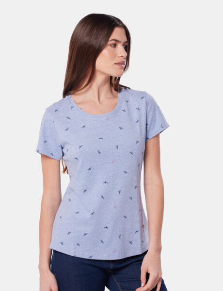 REMERA ESTAMPADA Azul