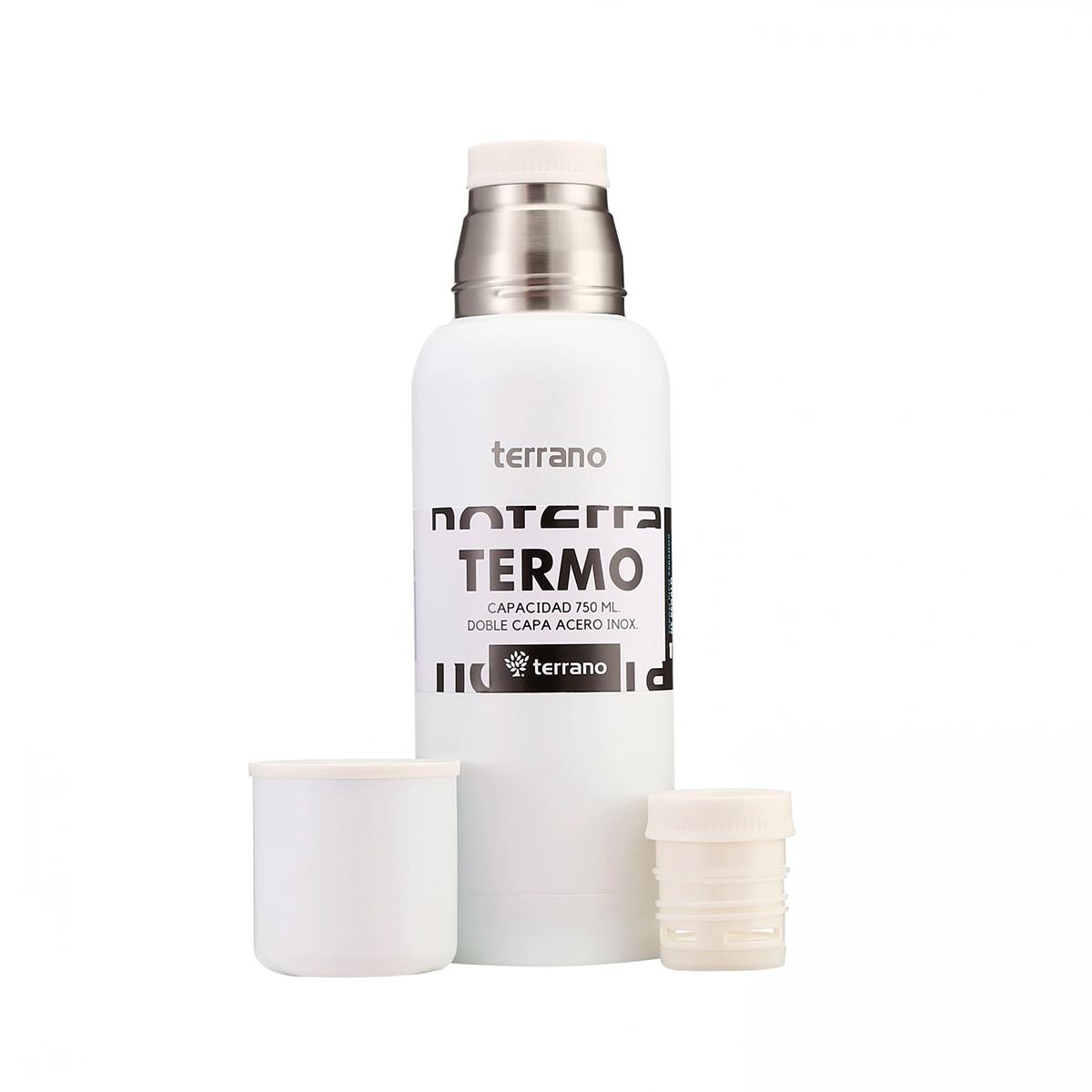 Termo Terrano 750ML Premium Slim - BLANCO 