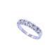 Anillo medio sin fin oro 18k blanco con brillantes engarce 4 puntas Anillo medio sin fin oro 18k blanco con brillantes engarce 4 puntas