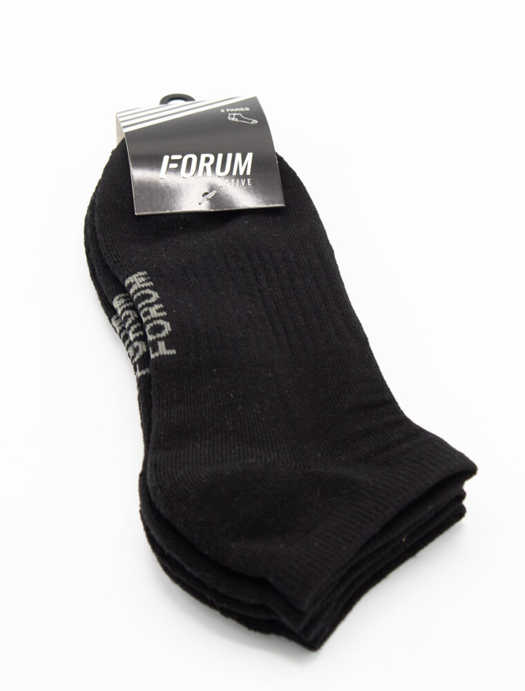 Zoquete Corto Talon Pack x 2 Pares Negro