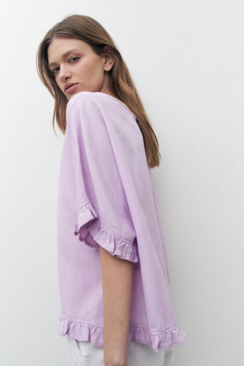 Blusa con volados - lila 