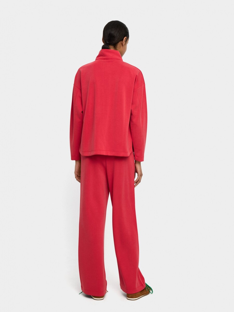 Sudadera Con Botones Tacto Suave rojo
