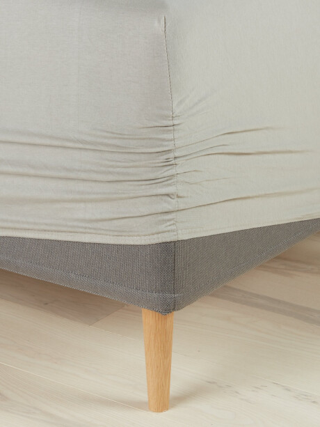 Sábana bajera jersey JETTE King 180x200x35 gris cl Sábana bajera jersey JETTE King 180x200x35 gris cl