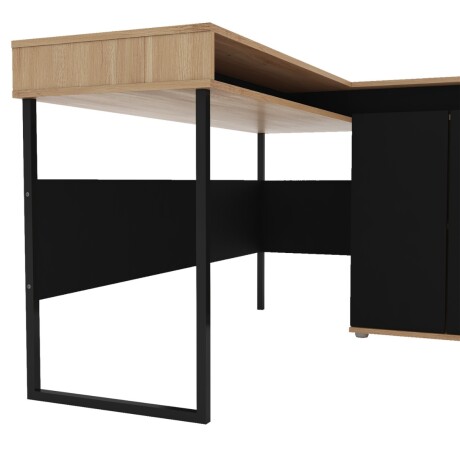 Escritorio esquinero Chicago Black y Aveiro