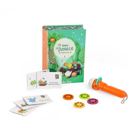 Libro linterna proyector de historias Moulin Roty Jungla