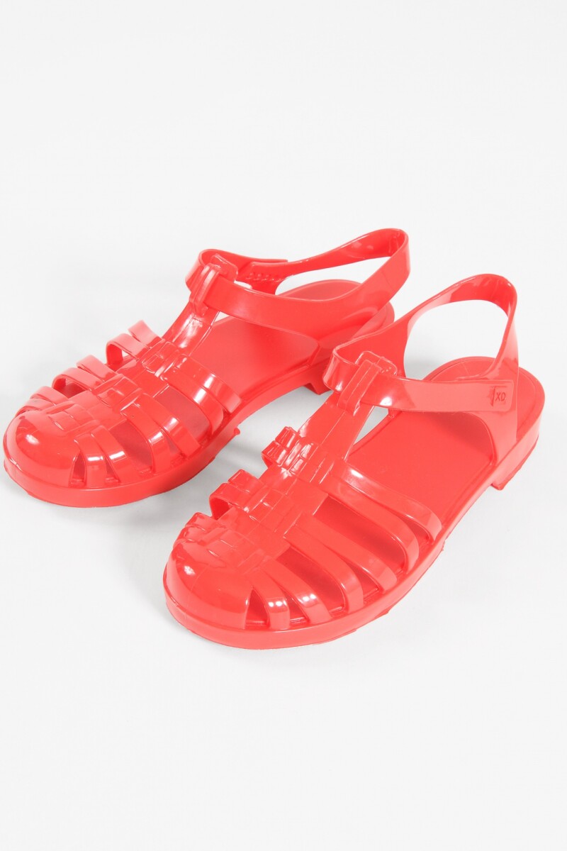 Sandalia Jelly rojo