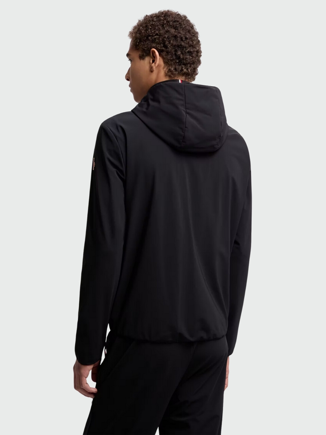 MONCLER - Campera acolchada con capucha Negro