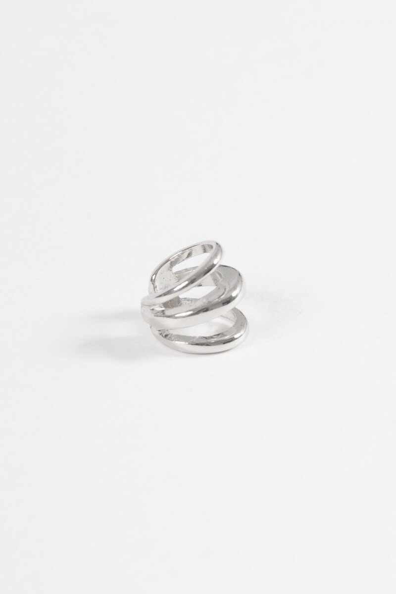 Earcuff triple plateado