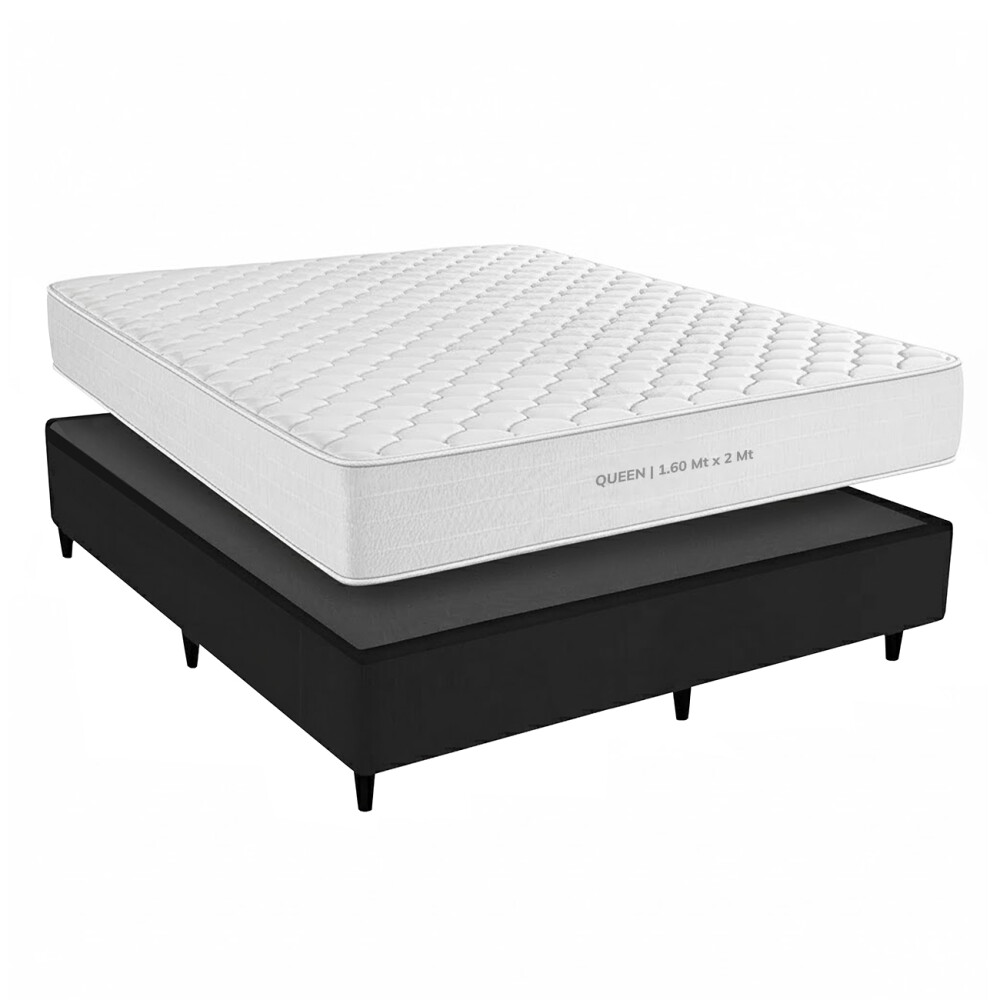Sommier Ortopédico - Queen Size 1.60 mt - Espuma Resortes MaxForce Sommier Ortopédico - Queen Size 1.60 mt - Espuma Resortes MaxForce