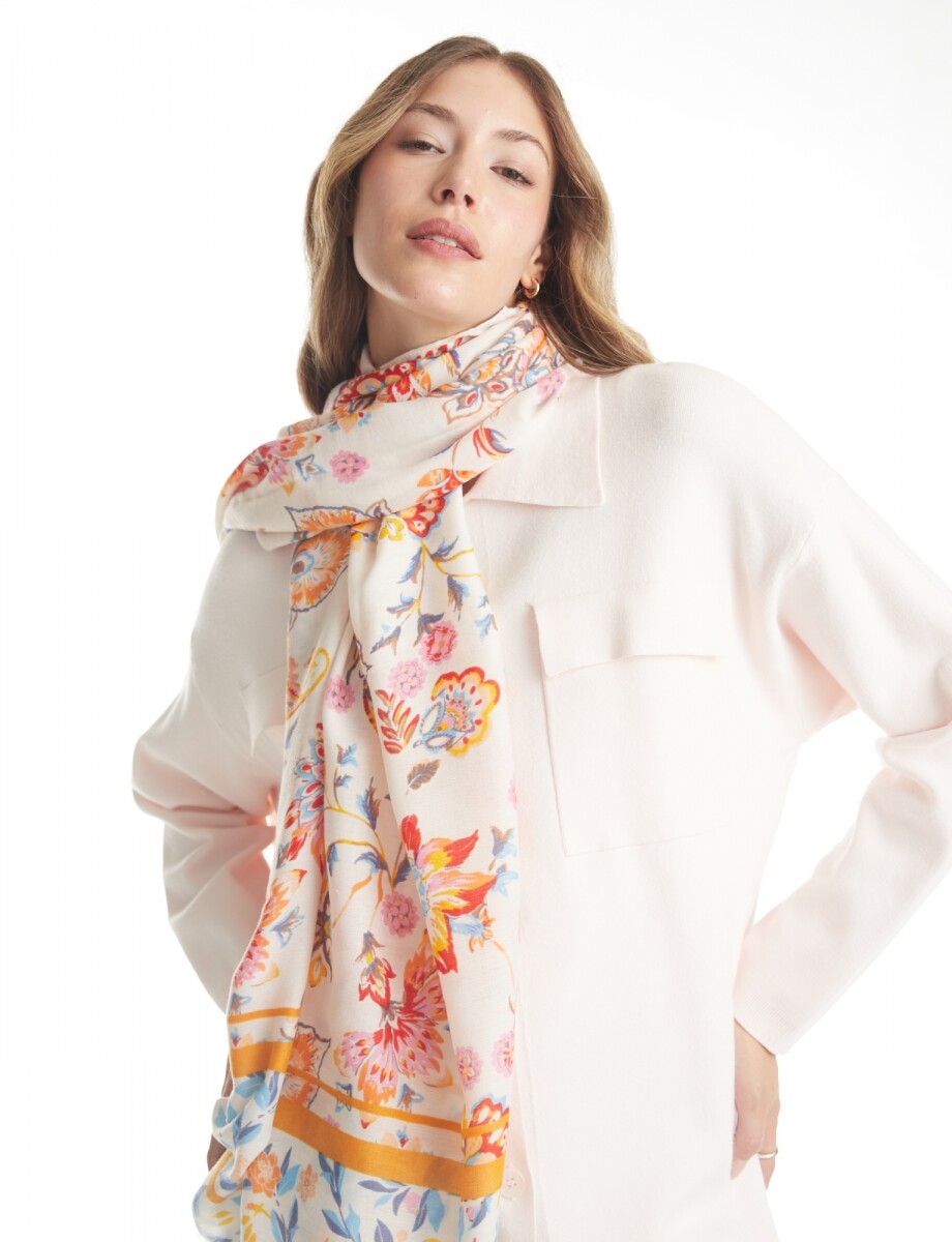 Pashmina Flores - Crudo/multi 