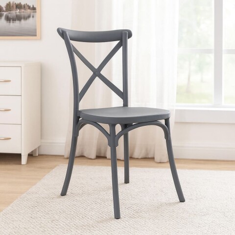 Silla Estilo Nórdico Katrina Para Comedor o Jardín - Gris Silla Estilo Nórdico Katrina Para Comedor o Jardín - Gris