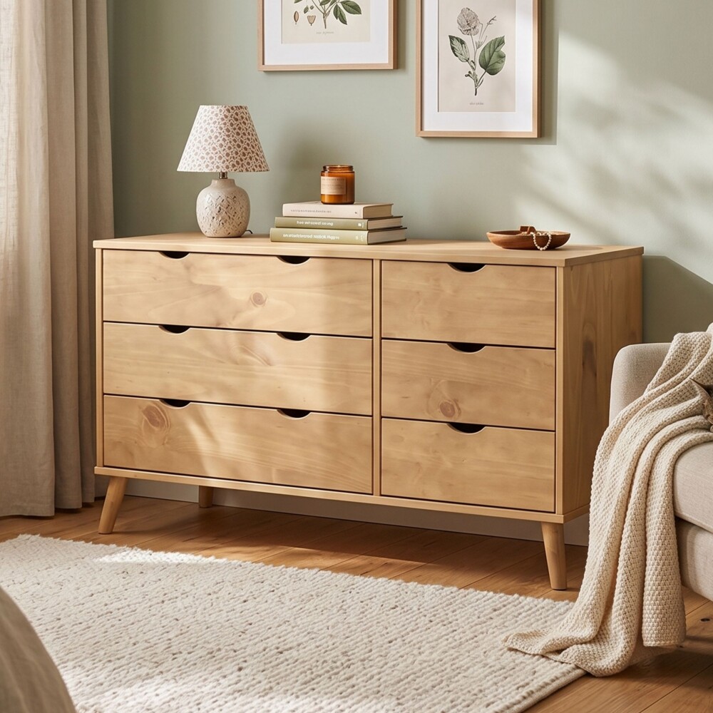 Cómoda 6 Cajones Madera - Linea Dublin Cómoda 6 Cajones Madera - Linea Dublin