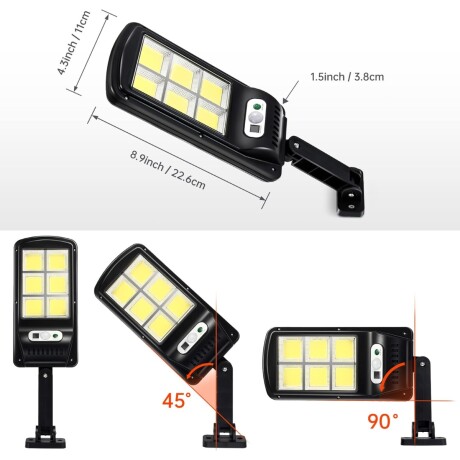 Foco Reflector Led Solar Exterior con Sensor KIQW-026 001