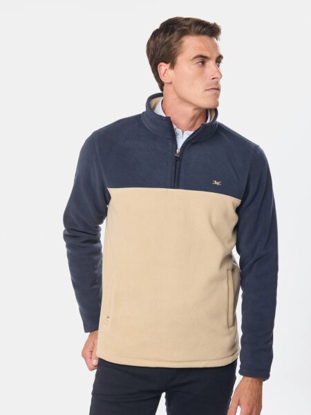 BUZO LEGACY 5537 1/2 CIERRE BICOLOR BEIGE