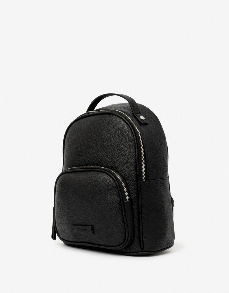 Mochilas Urbanas Basicos Mochila Con Bolsillo - Negro