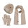 Set X 3 Gorro Lana + Guantes+ Bufanda Dama Calidad Beige