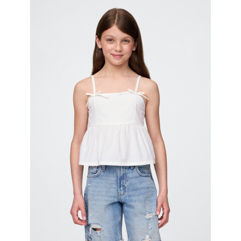 STRAPPY WOV BOW TOP NEW OFF WHITE