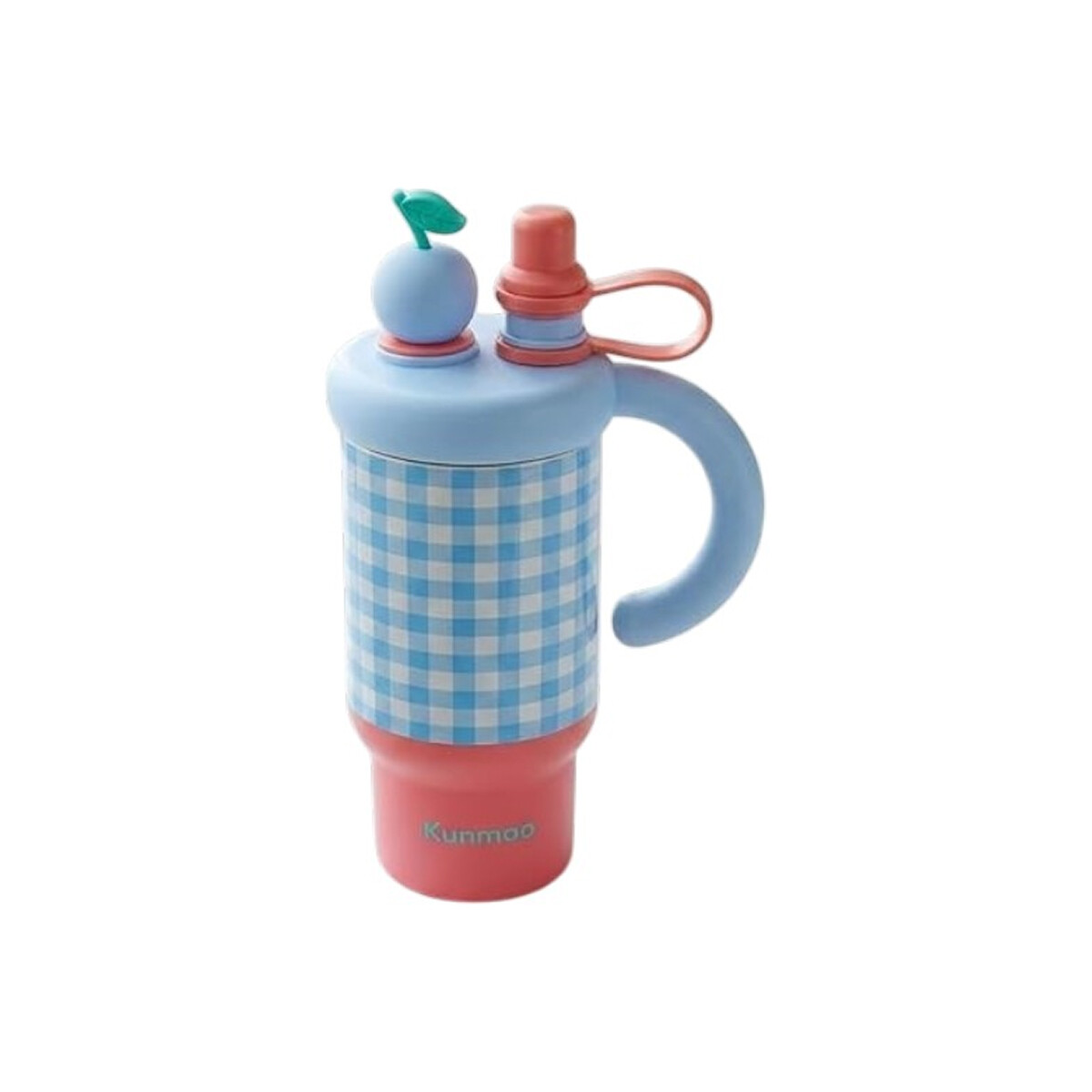 Vaso térmico de acero con sorbito y tapita - 800ml - Celeste 