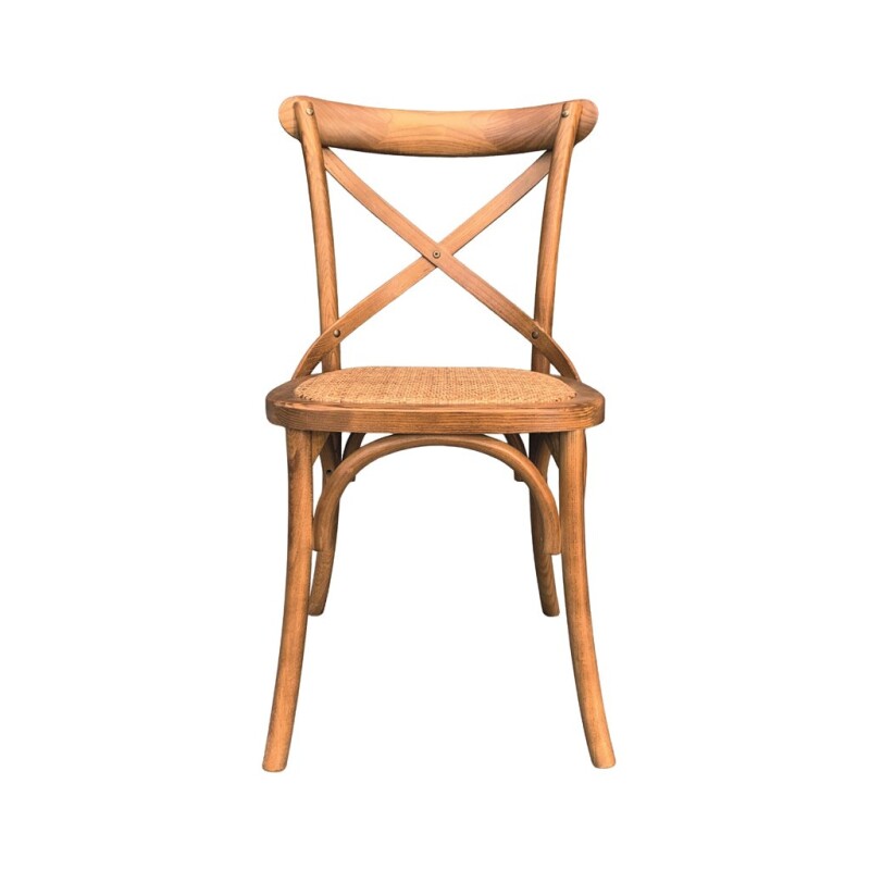 SILLA CROSS 46x42x87CM MADERA/RATTAN OSCURO SILLA CROSS 46x42x87CM MADERA/RATTAN OSCURO