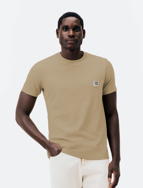 CAMISETA CON ESTAMPA MODELO REGULAR BEIGE