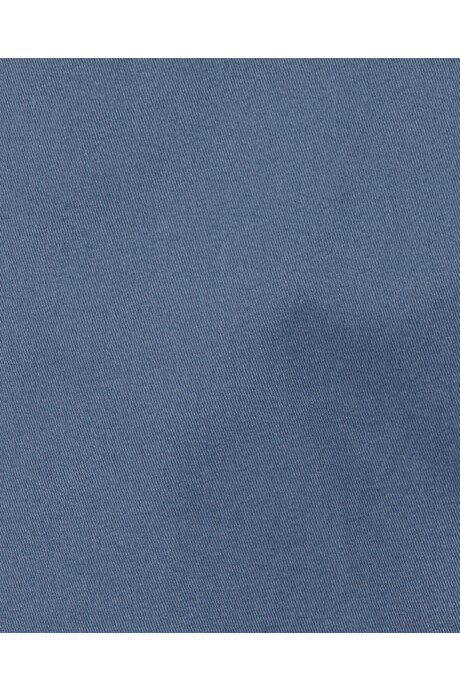 Pantalón clásico de sarga, entallado, azul Sin color