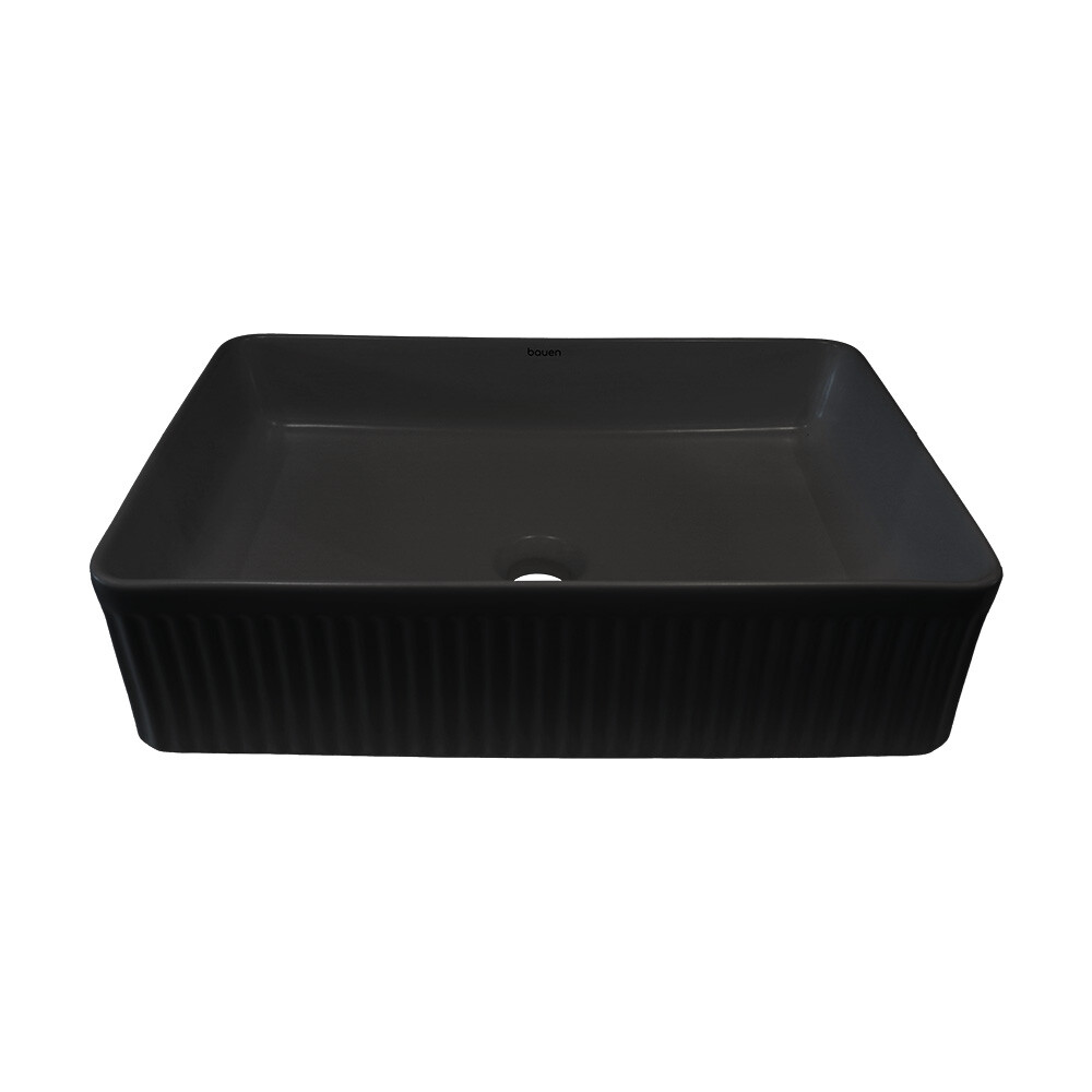 BACHA DE APOYO RECTANGULAR COLOR NEGRO MATE Bacha De Apoyo Rectangular Color Negro Mate