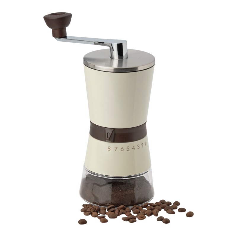 Molinillo De Café Manual 8 Moliendas Capac 200ml 60gr Granos Blanco
