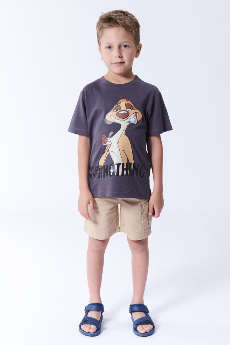 Remera Algodón Timon Gris