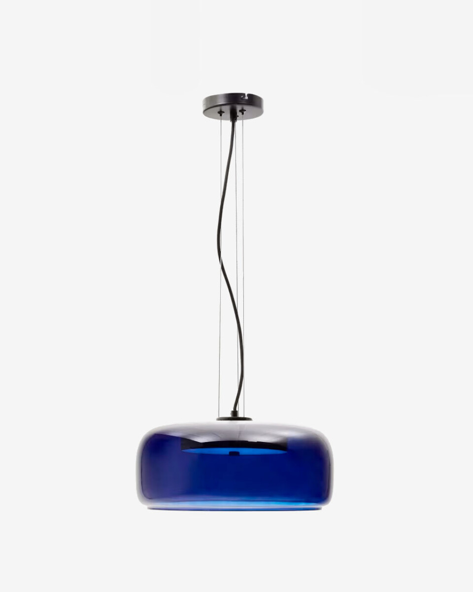 Lámpara de techo Reig de cristal - azul Ø 38 cm 