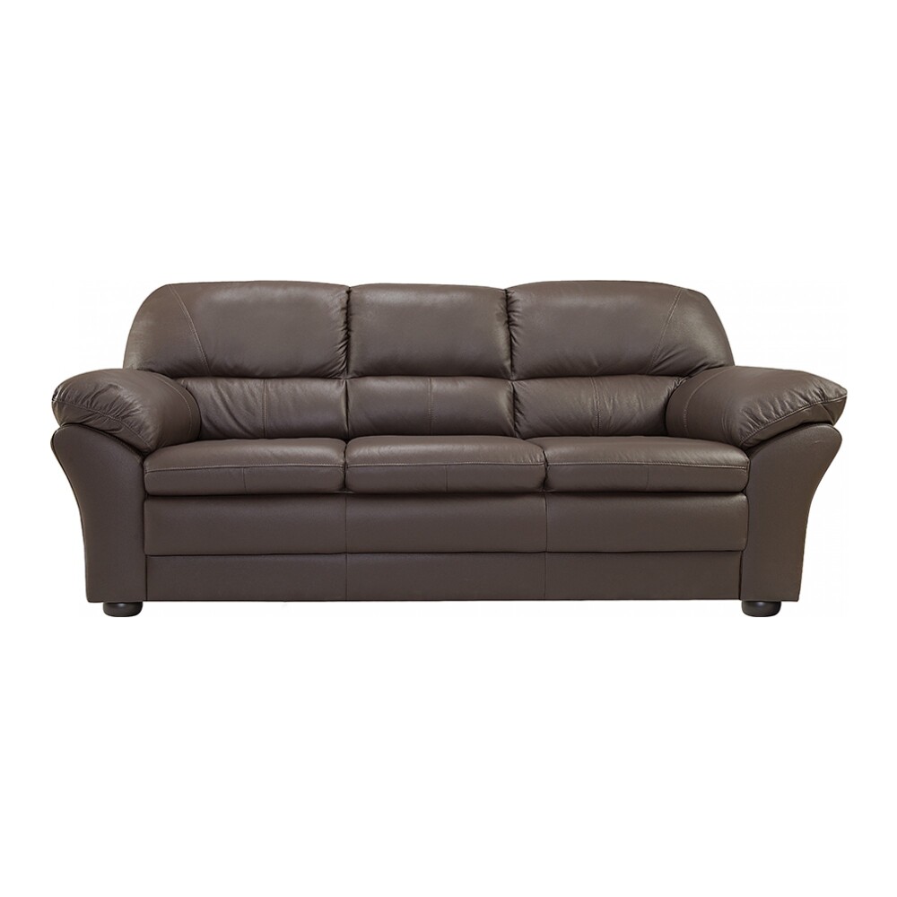 JUEGO DE SILLONES CUERO FIRENZE CHOCOLATE 3 + 2 CUERPOS