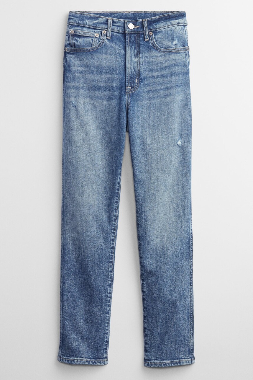Jean Vintage Slim Tiro Alto Mujer Dark Hilda