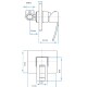 Griferia De Ducha De Empotrar Linea Siena Aqualia Monocomando S/Transferencia Cromo CROMO