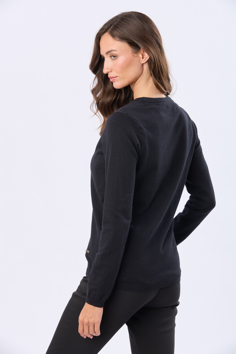 CARDIGAN LISO Negro
