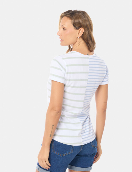 REMERA RAYADA Blanco