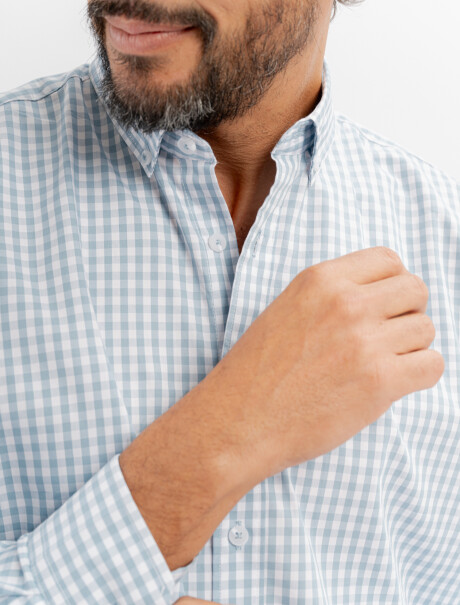 Camisa m/l Hudson turquesa/D4