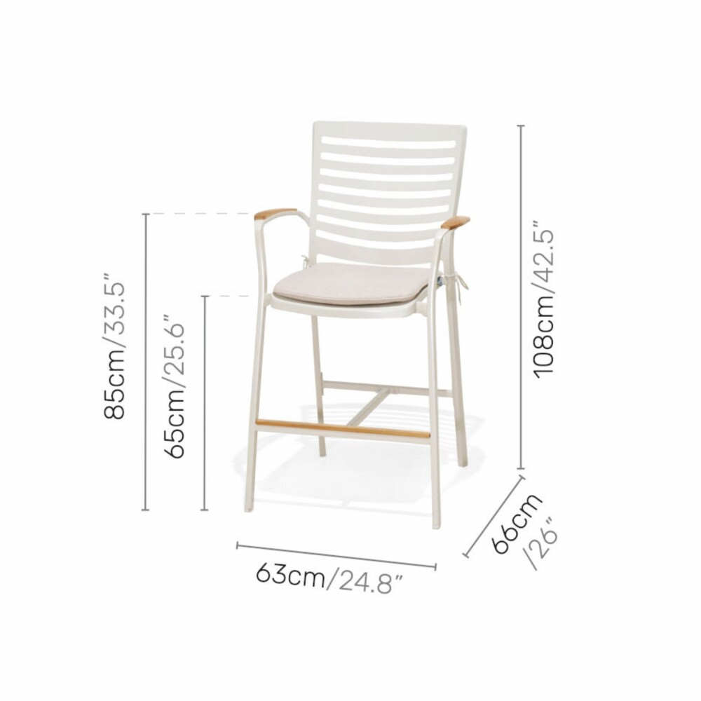 Silla de Bar - Portals Blanco