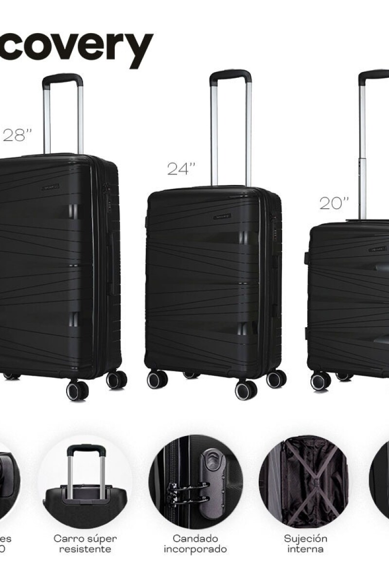 Valija rígida Discovery Mediana 24" Negro