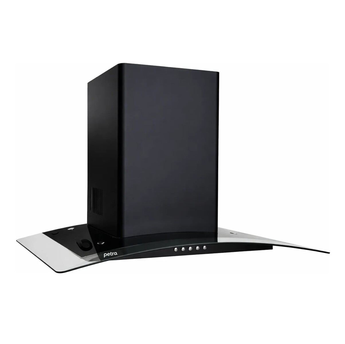 Campana Petra De Vidrio 60cm Color Negro Premium Kit Instal Negro 